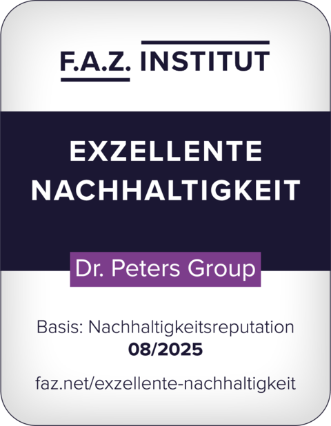 FAZ-Siegel_Exzellente_Nachhaltigkeit_2025_Dr._Peters_Group.png